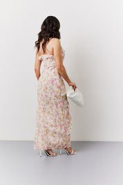 Floral Frill Maxi Dress