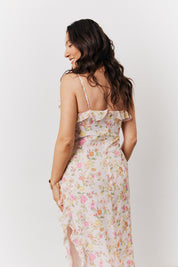 Floral Frill Maxi Dress