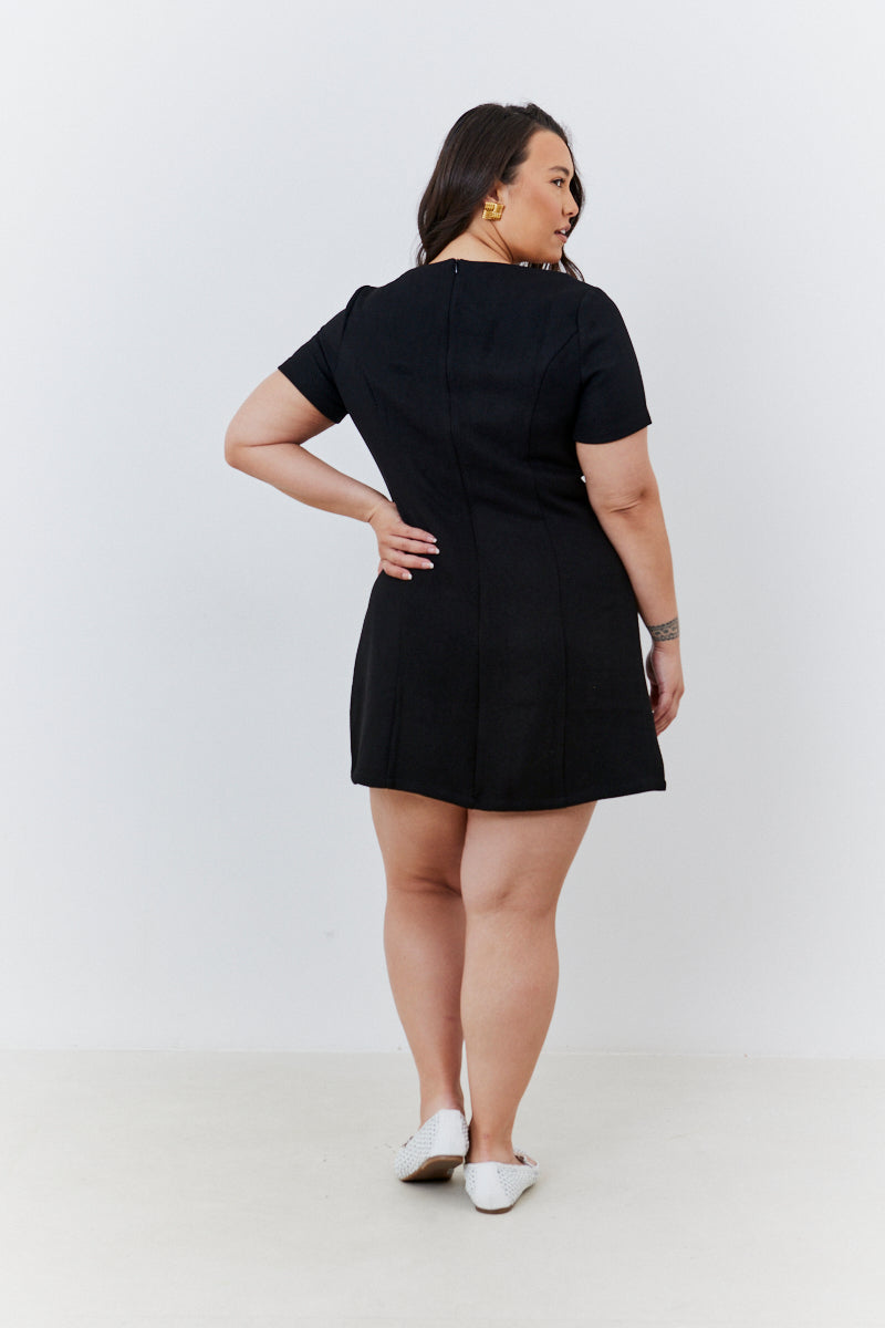 Short Sleeve Bow Mini Dress – InTheStyle