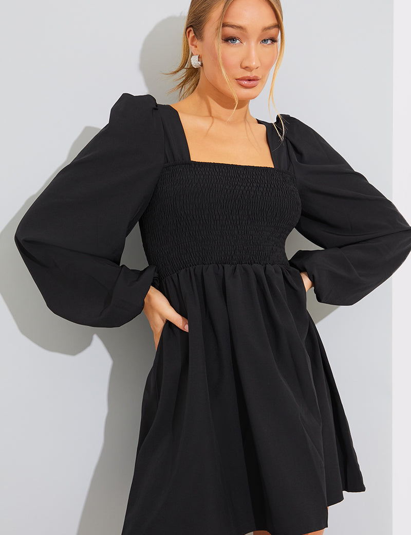 ShirBodice Long Sleeve Mini Dress