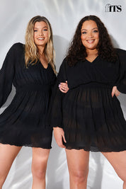 Crinkle Floaty Dress