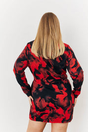 Abstract Print Wrap Mini Dress - InTheStyle