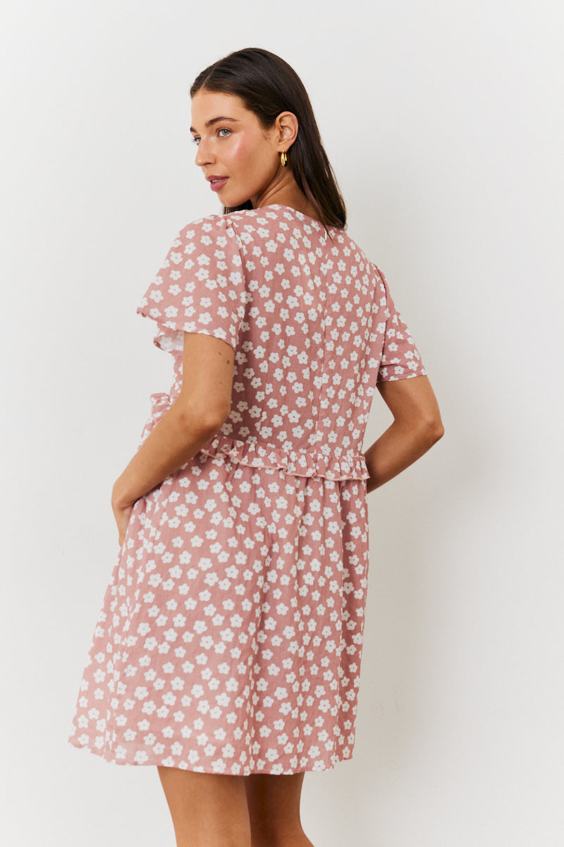 Maternity Floral Print Skater Dress