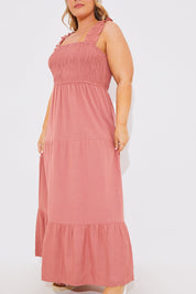 Cami Strap Maxi Tiered Maxi Dress