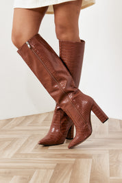 Croc Knee High Boots