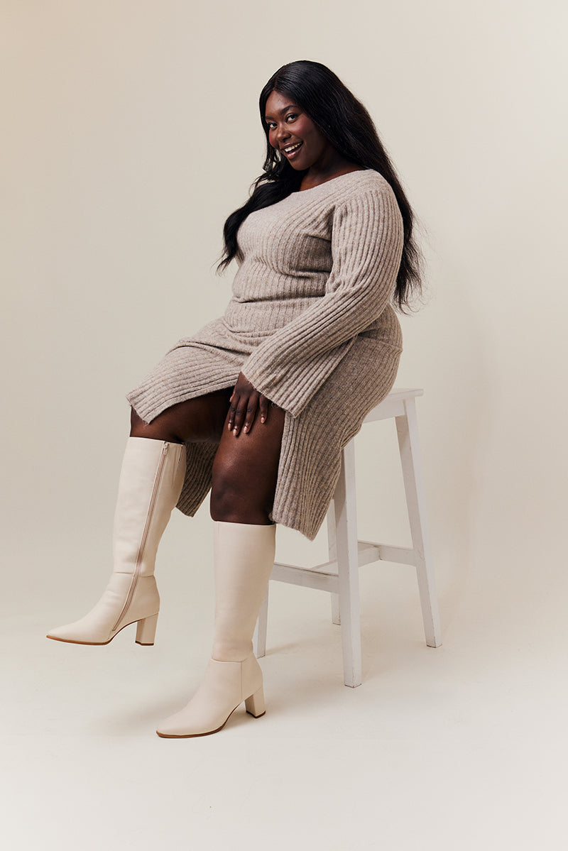 Kylie Heeled High Leg Boot
