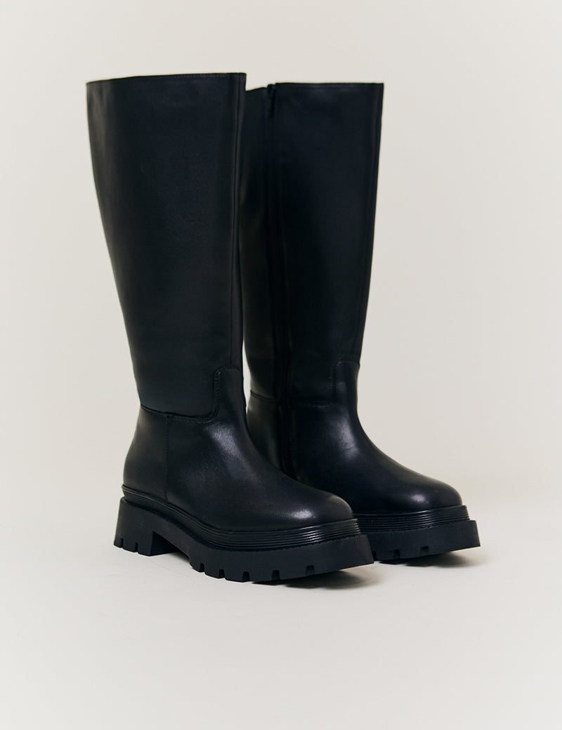Jess Chunky Heeled High Leg Boot