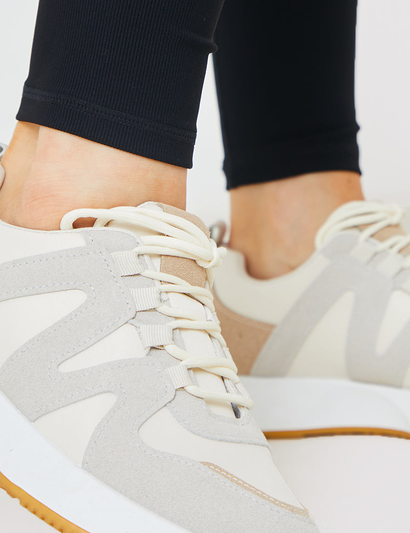 Suede Contrast Colour Trainers