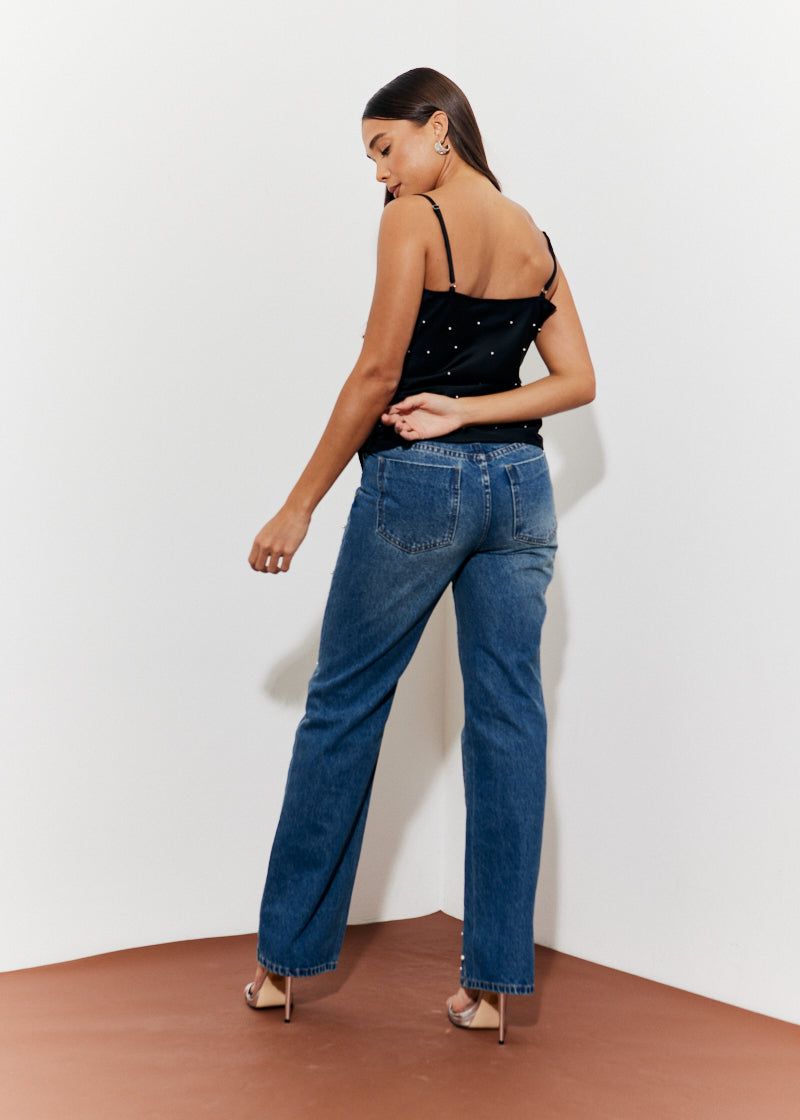 Pearl Detail Jeans