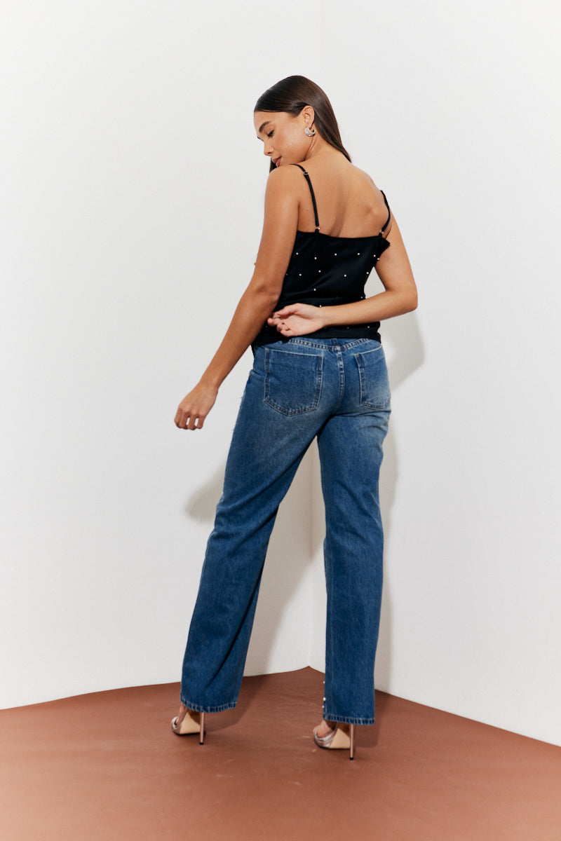 Pearl Detail Jeans