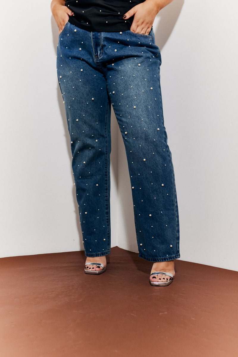 Pearl Detail Jeans