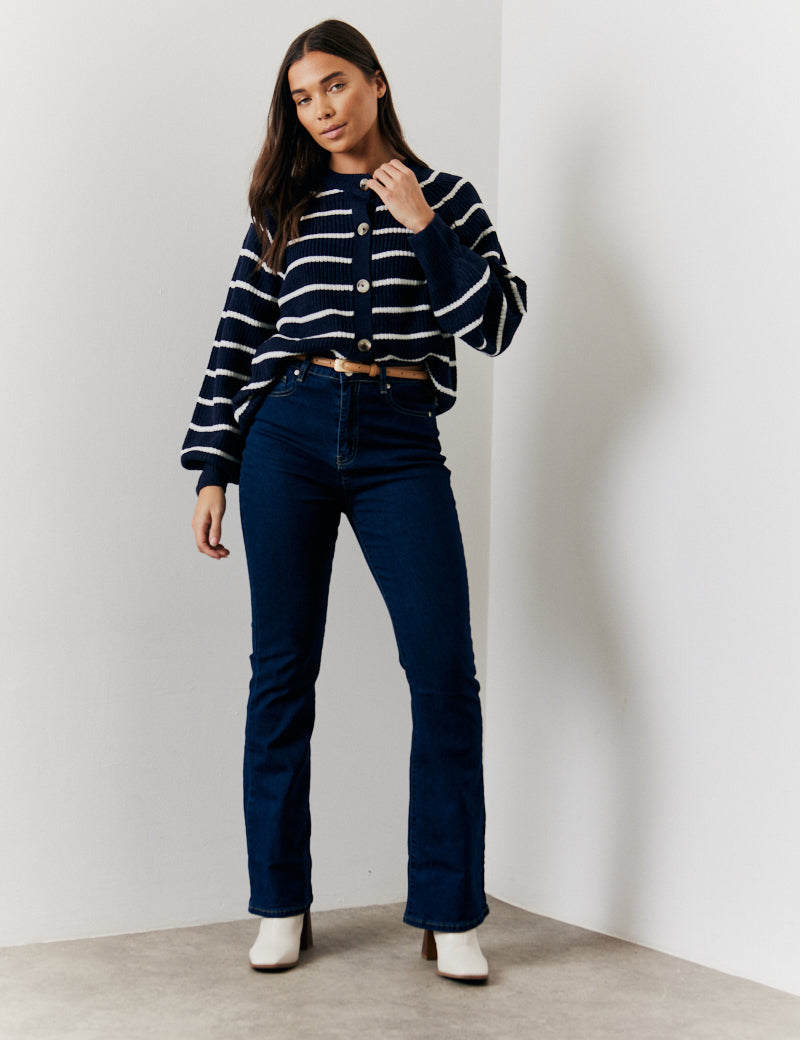 Stripe Button up Cardigan