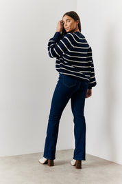 Stripe Button up Cardigan