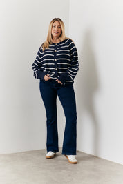 Stripe Button up Cardigan