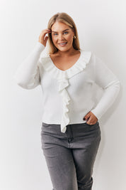Frill Detail Knit Top	