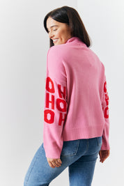 Crew Neck Ho Ho Ho Knit Jumper