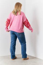 Crew Neck Ho Ho Ho Knit Jumper