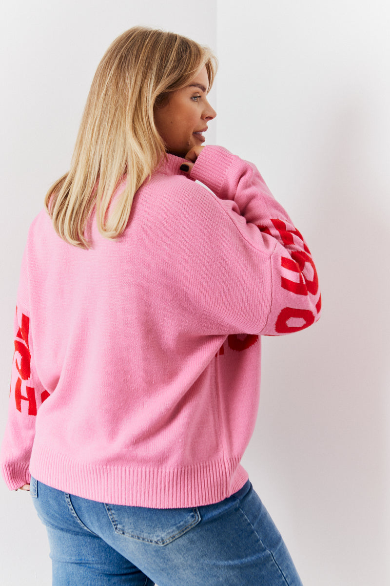 Crew Neck Ho Ho Ho Knit Jumper