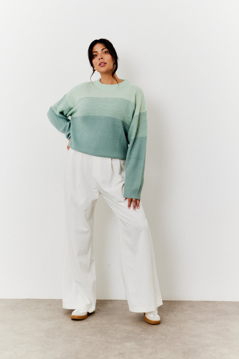Tonal Crew Neck Knit Jumper