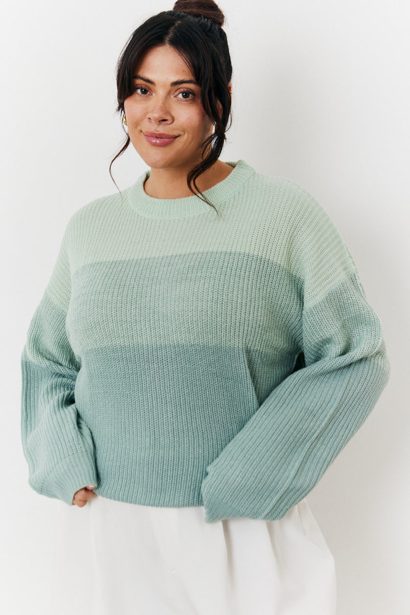 Tonal Crew Neck Knit Jumper