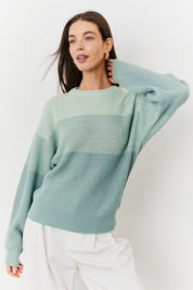 Tonal Crew Neck Knit Jumper