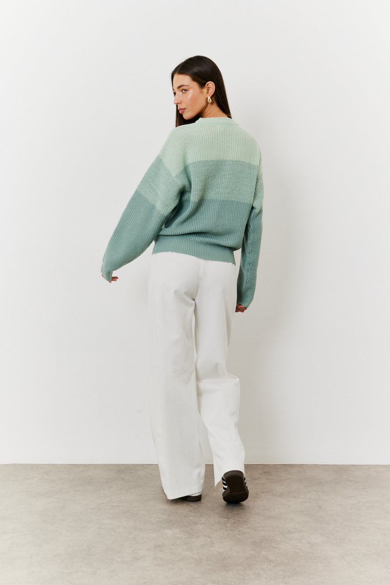 Tonal Crew Neck Knit Jumper
