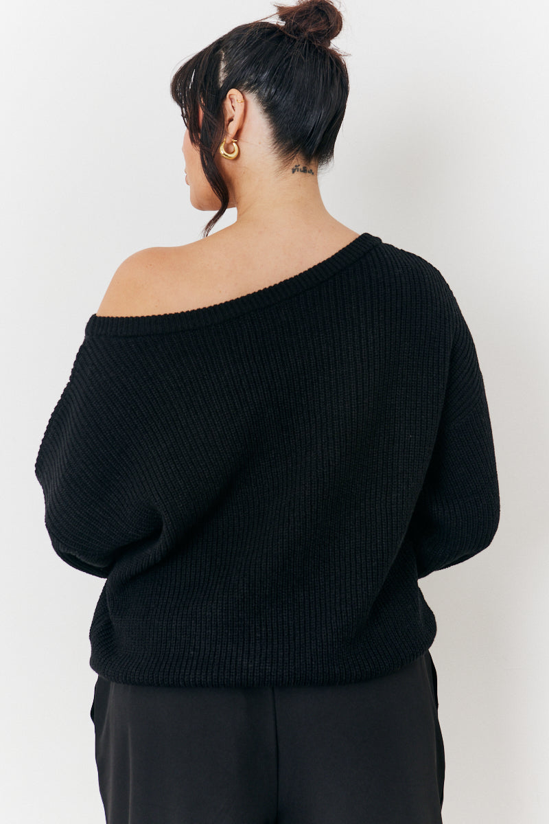 Off Shoulder Knit Jumper