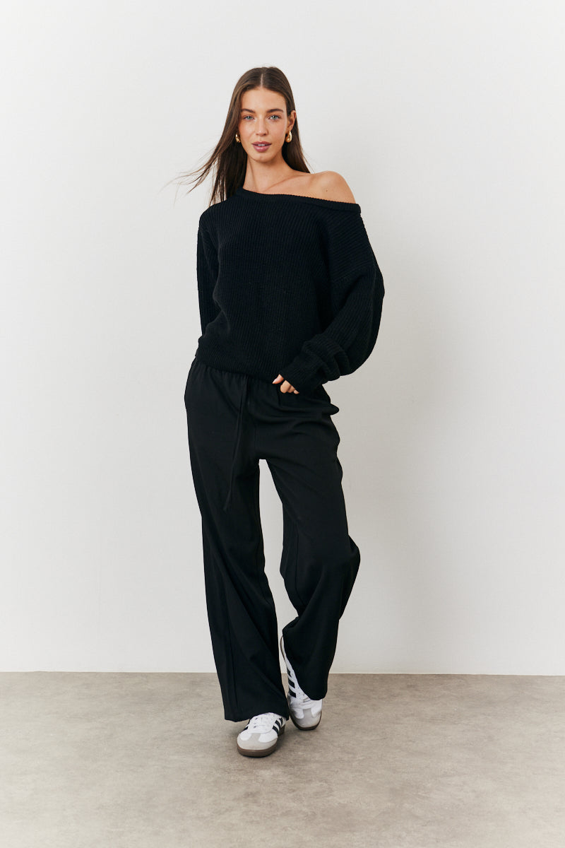 Off Shoulder Knit Jumper