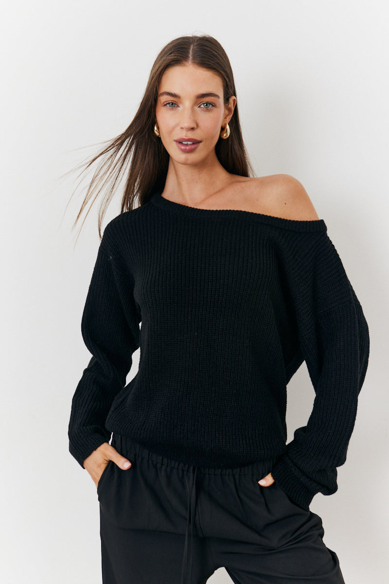 Off Shoulder Knit Jumper