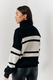Stripe Roll Neck Knit Jumper