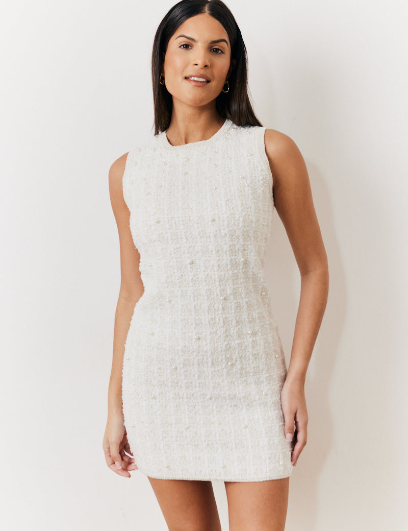 Pearl Trim Dress