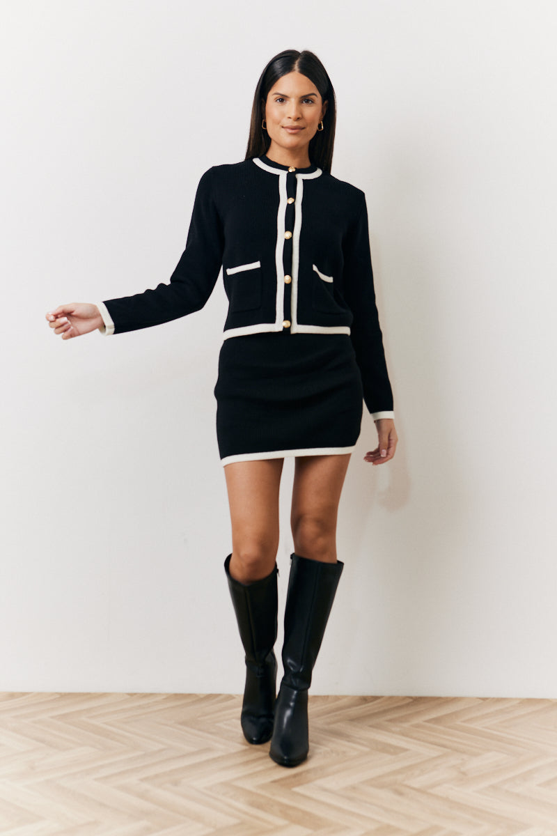 Tipped Mini Skirt Co-Ord