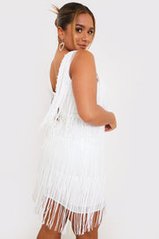 Fringe Sequin Mini Dress