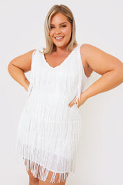 Fringe Sequin Mini Dress
