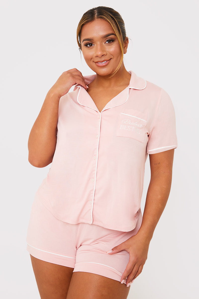 BrideS Besties Jersey Short Sleeve Pj Set