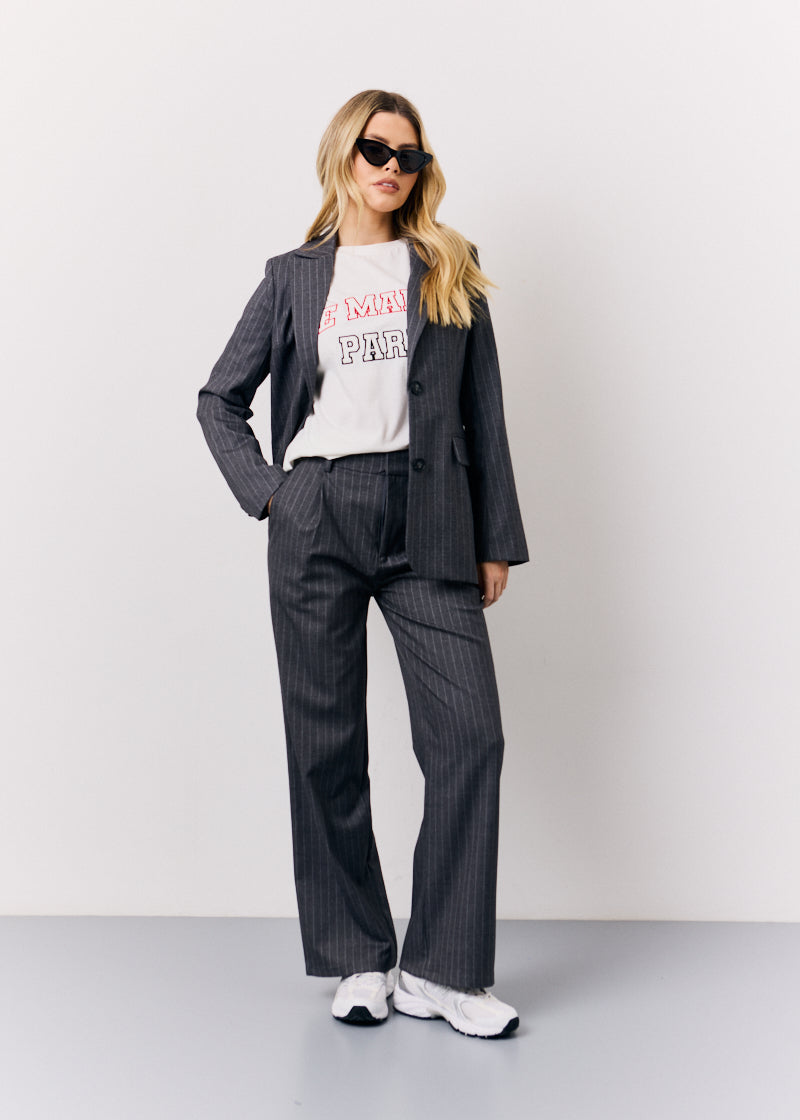 Pinstripe Tailored Blazer