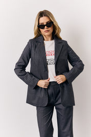 Pinstripe Tailored Blazer