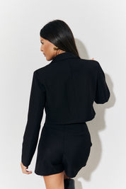 Cropped Brushed Blazer