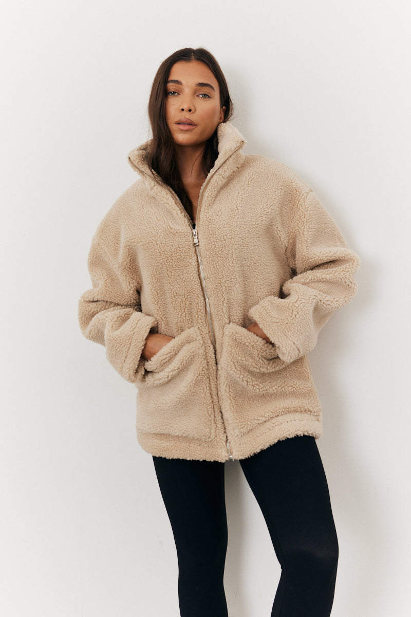Zip Teddy Coat Very Teddy Borg Zip Through Jacket – InTheStyle