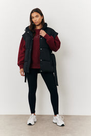 Tie Waist Puffer Gilet