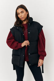 Tie Waist Puffer Gilet