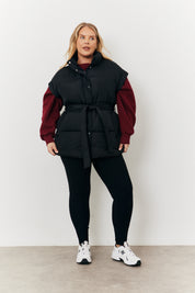 Tie Waist Puffer Gilet
