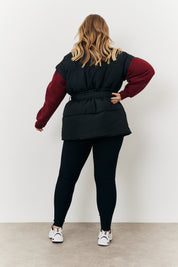 Tie Waist Puffer Gilet