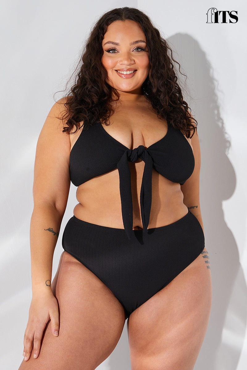 Sculpt and Control Crinkle High Waisted High Leg Bikini Brief