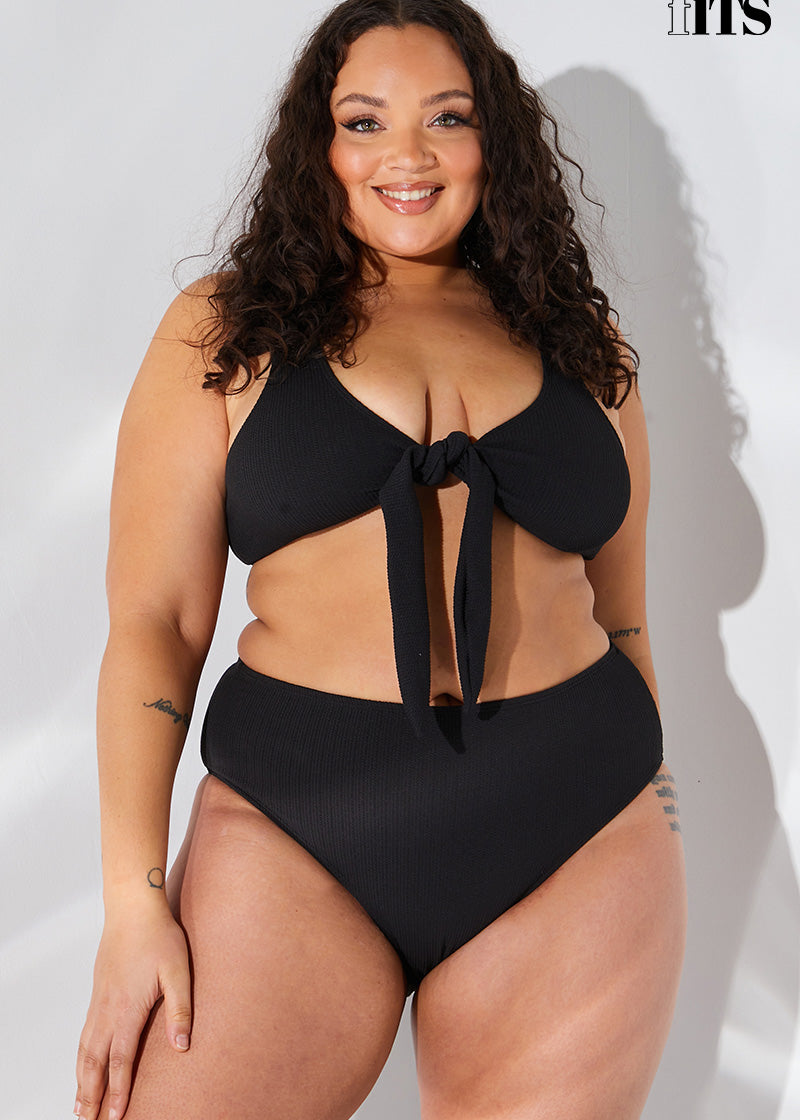 Sculpt and Control Crinkle High Waisted High Leg Bikini Brief