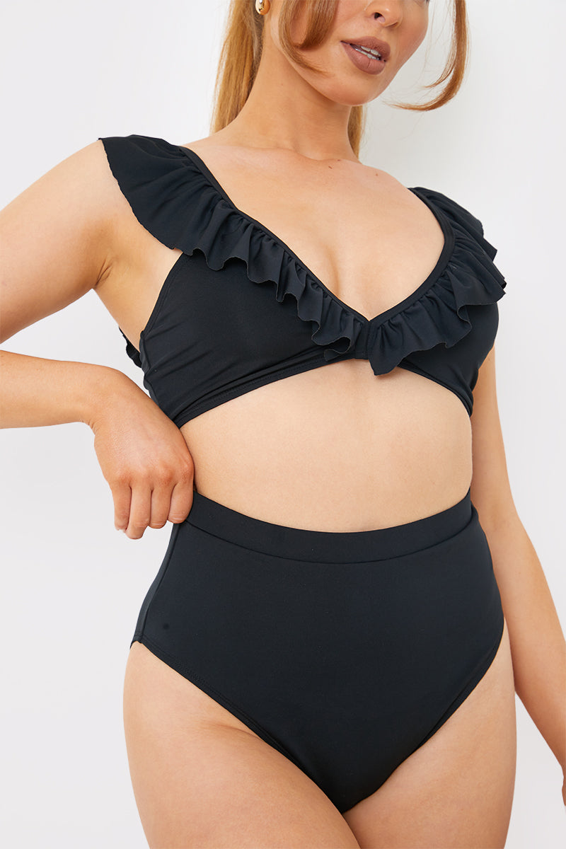 Control High Waist High Leg Bikini Bottom