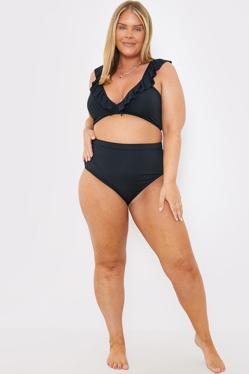 Control High Waist High Leg Bikini Bottom