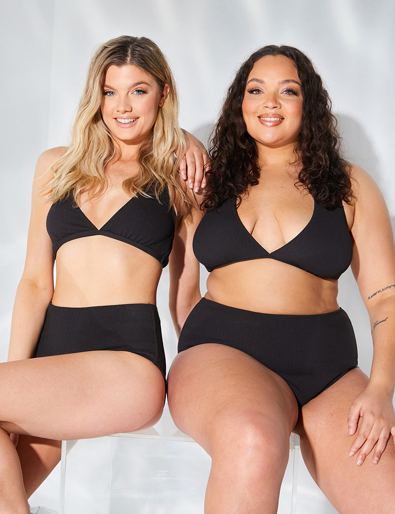 Sculpt and Control Crinkle Wrap Front Halter Bikini Top
