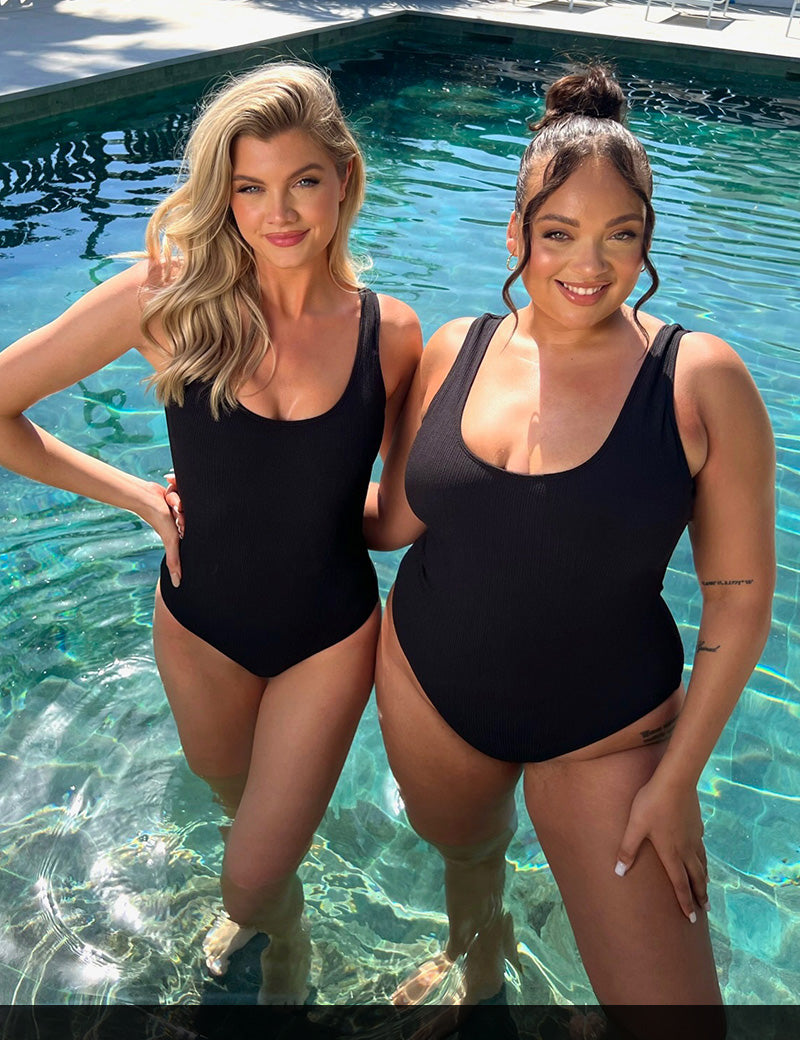Sculpt and Control Crinkle Scoop Neck Swimsuit