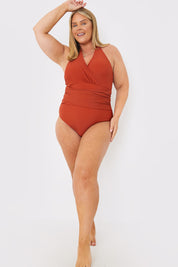 Control Twist Front Swimsuit